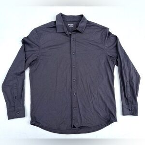Men's UNTUCKit Luxe Tee BD Char Long Sleeve Slim Fit Gray